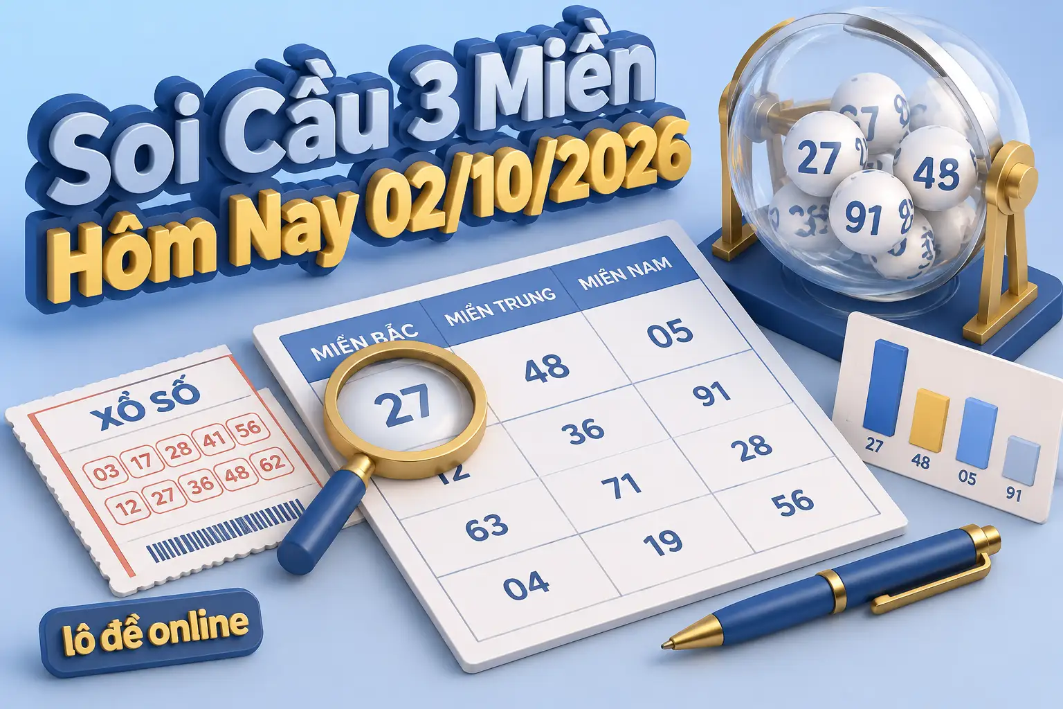 soi cầu 3 miền hôm nay 02/10/2026