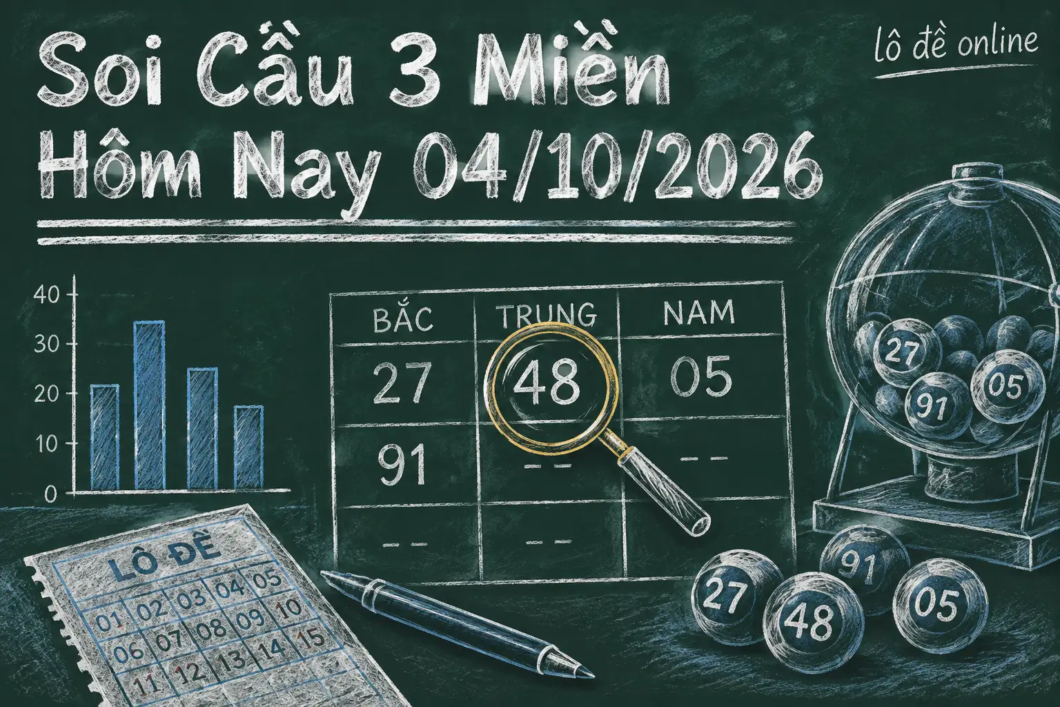 soi cầu 3 miền hôm nay 04/10/2026